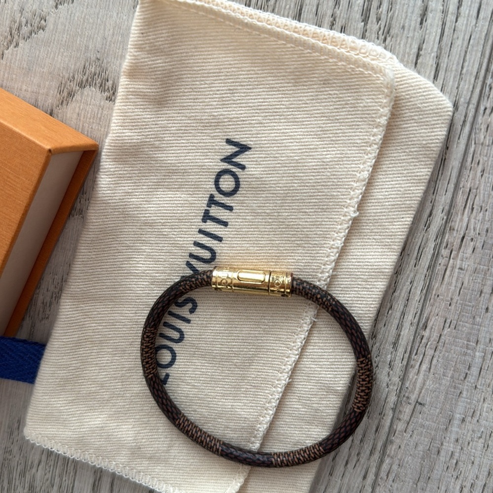 Louis Vuitton Keep It Damier Ebene Canvas Bracelet - Picture 3 of 6